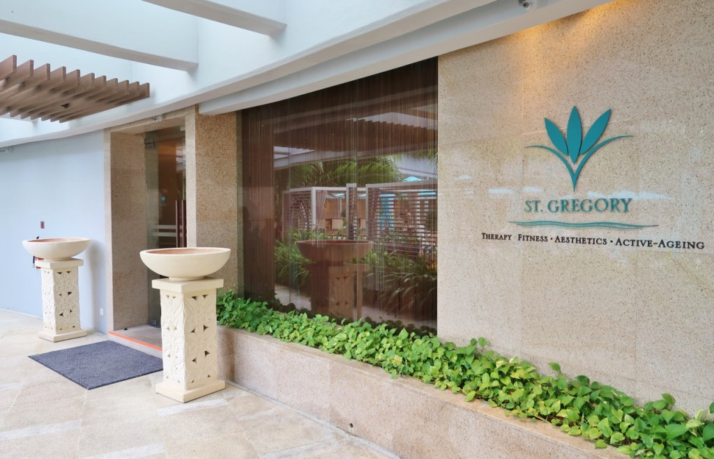 Entrance of St. Gregory Spa at Pan Pacific Hotel