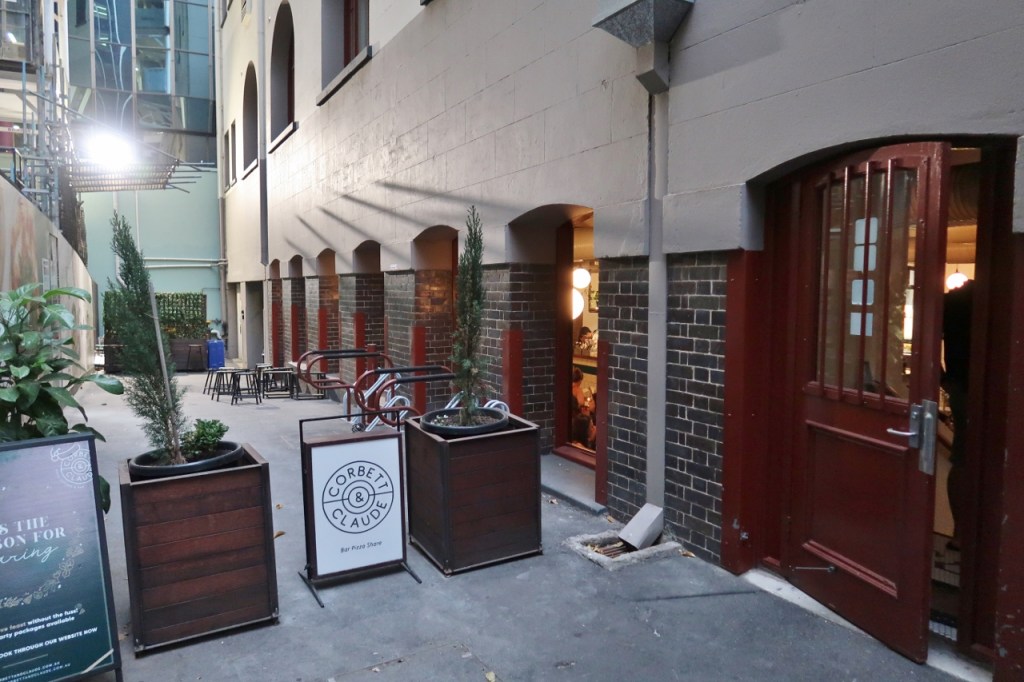 Entrance to Corbett & Claude Restaurant
