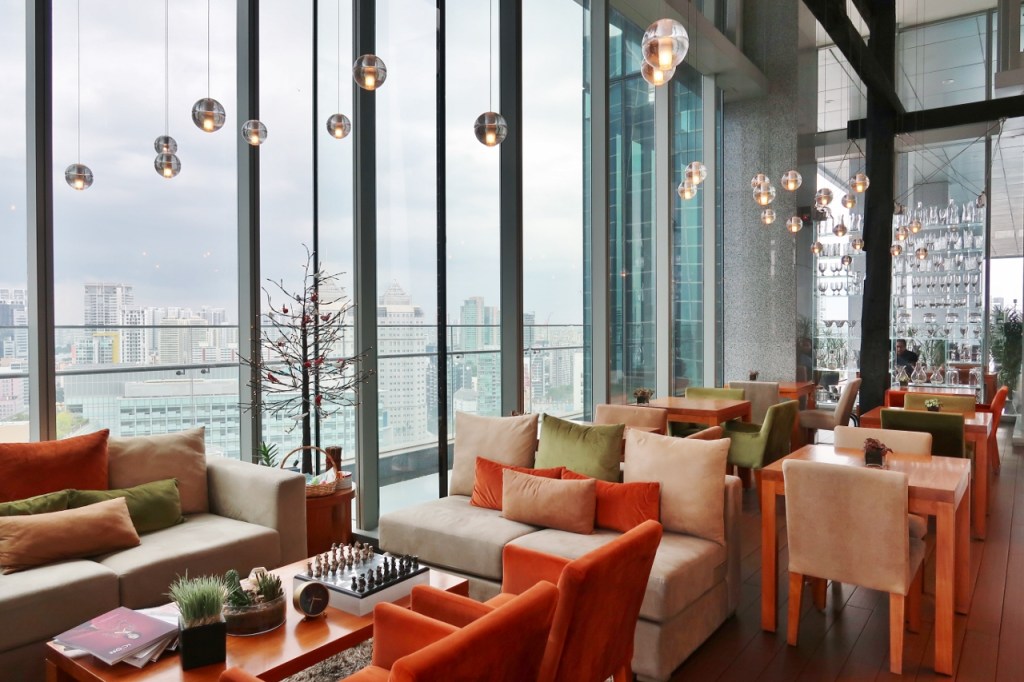 Dining area in the club lounge at Oasia Hotel Novena