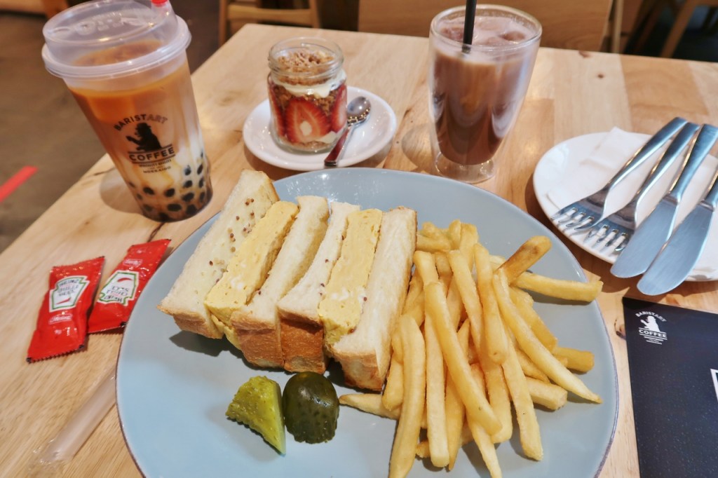Food and drinks we ordered at Baristart Coffee cafe