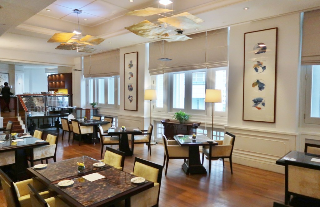 Dining area in The Fullerton Hotel's club lounge, The Straits Club