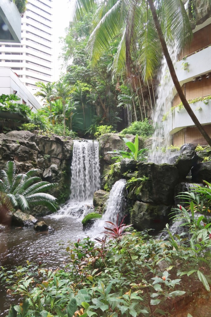 Mini waterfall at Grand Hyatt hotel