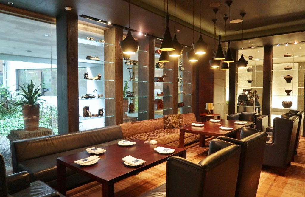 Private dining area at 10 Scotts restaurant at Grand Hyatt hotel