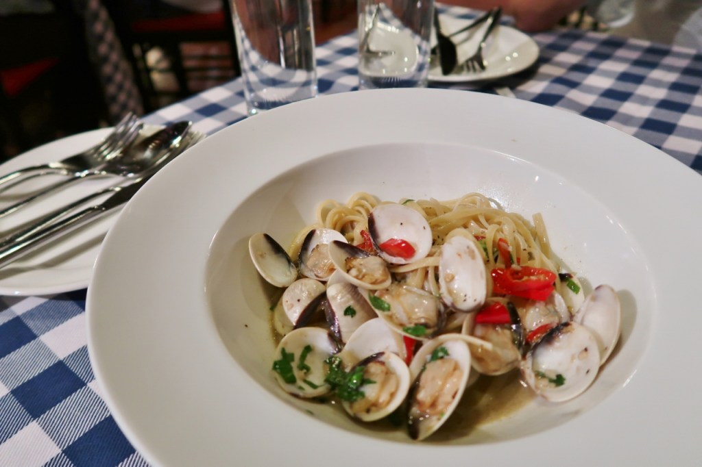 Linguine vongole from Pete's Place restaurant at Grand Hyatt hotel