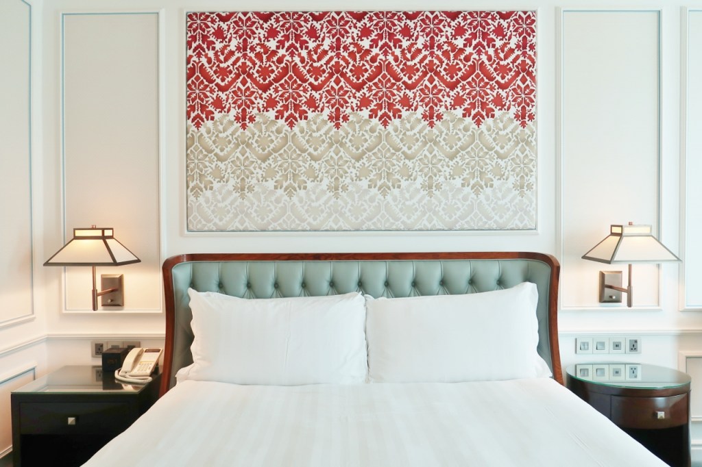 King-sized bed in Premier Deluxe Room at InterContinental Hotel