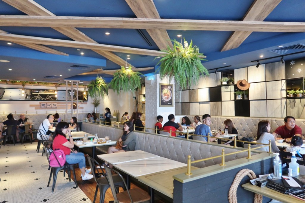 Seating area at Josh's Grill restaurant