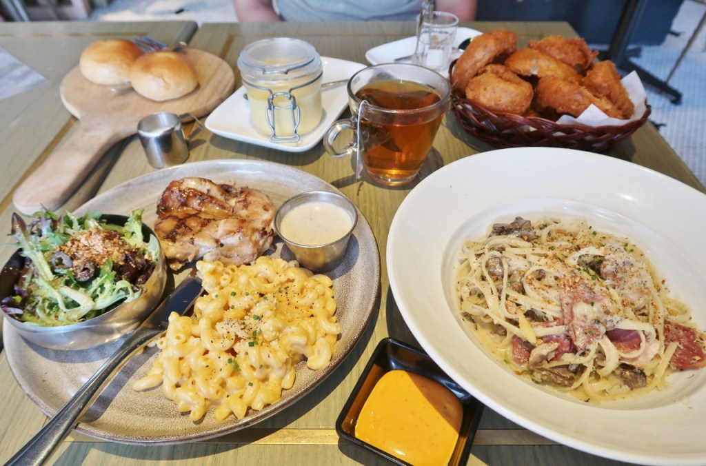 Food and drinks from Josh's Grill restaurant