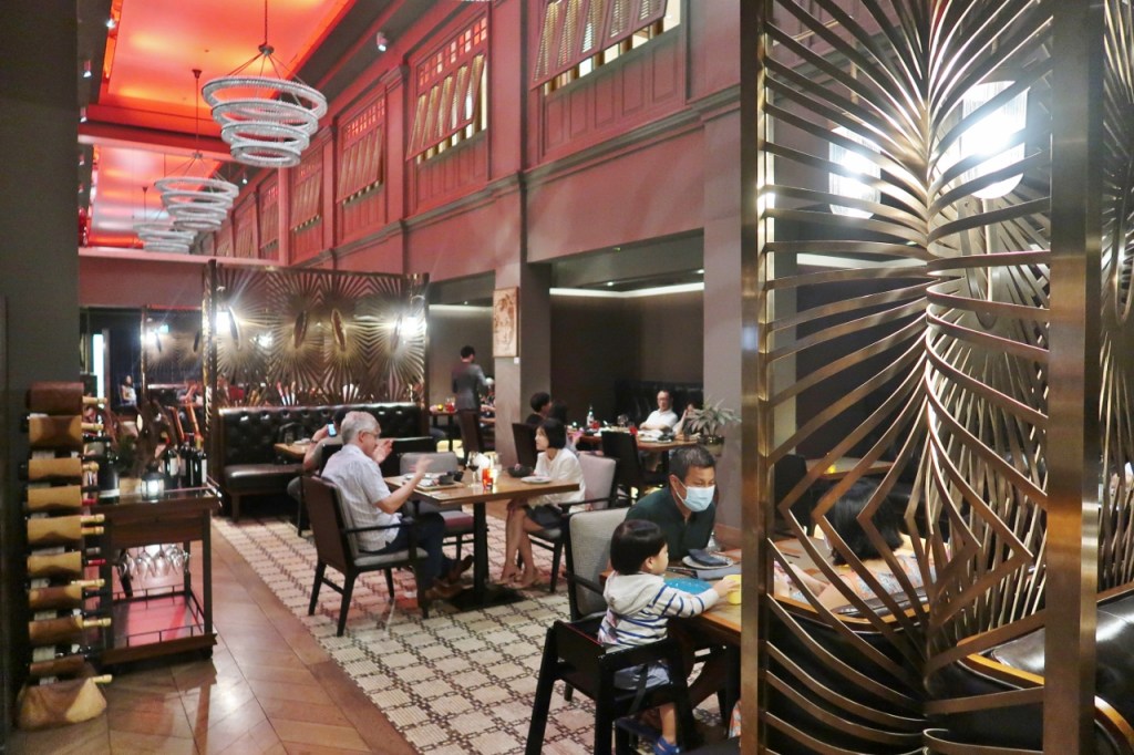 Seating area at Ash & Elm at InterContinental Hotel