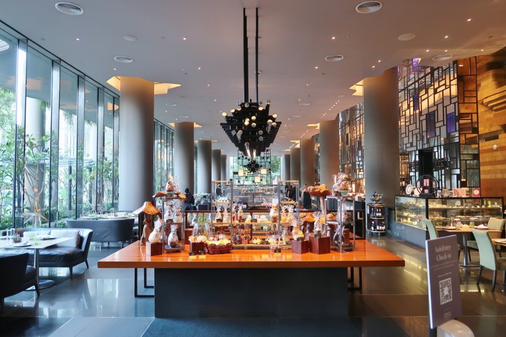 Easter treats display at the entrance to Lime Restaurant