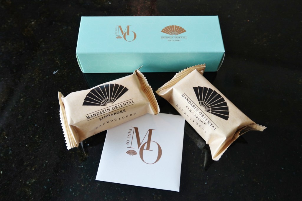 Welcome amenity of pineapple tarts for Fans Of MO members at Mandarin Oriental Hotel