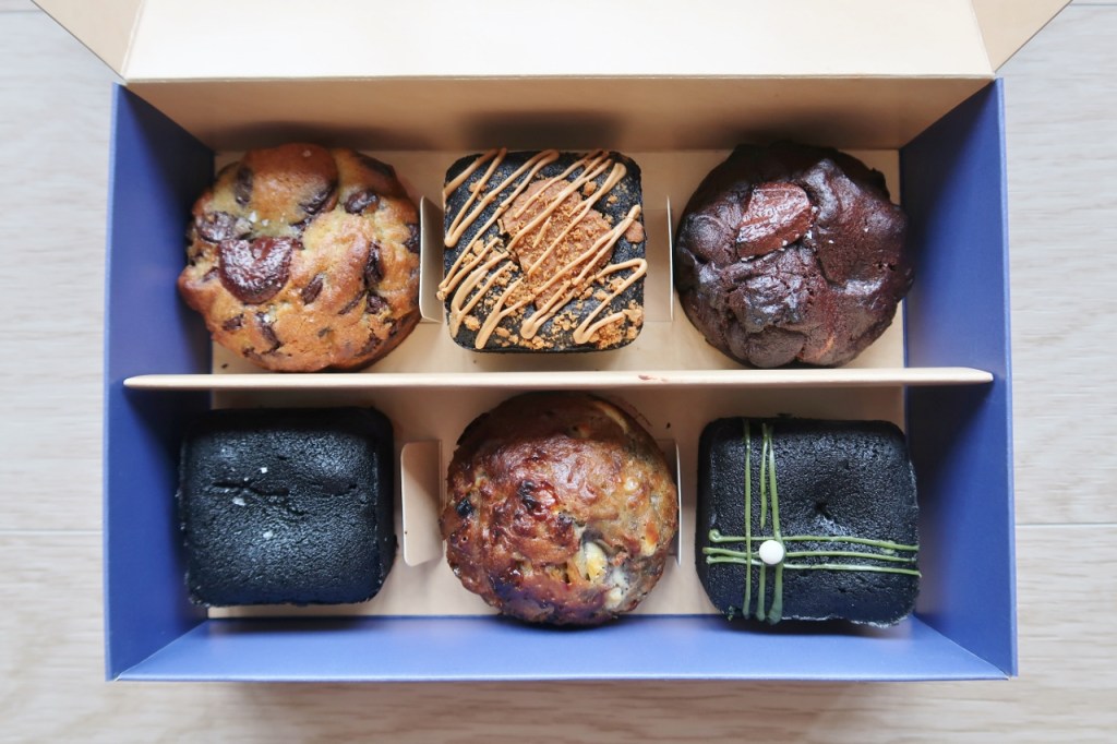 Opened Whiskdom cookies and brownies bake box