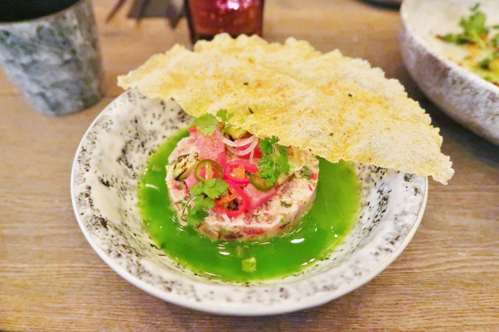 Smoked tuna tartare ceviche dish from Catfish Restaurant