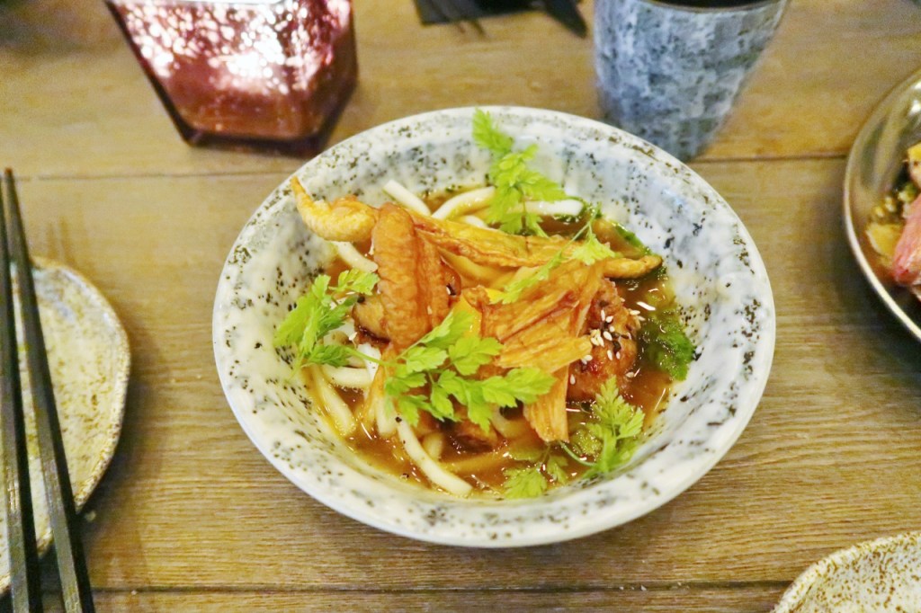 Squid noodle ramen dish from Catfish Restaurant