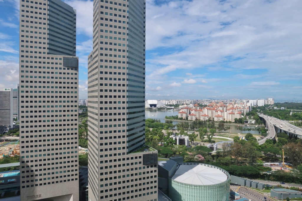 The view from Deluxe King Room at Conrad Centennial Hotel