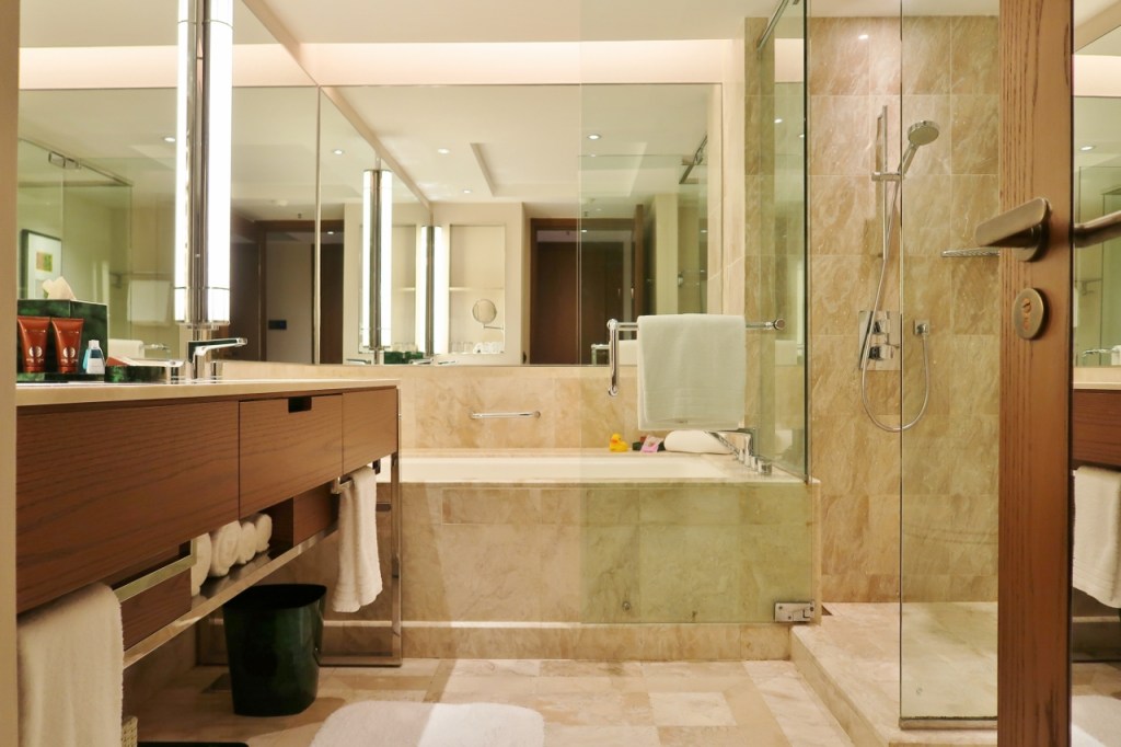 Bathroom in Executive King Room at Conrad Centennial Hotel