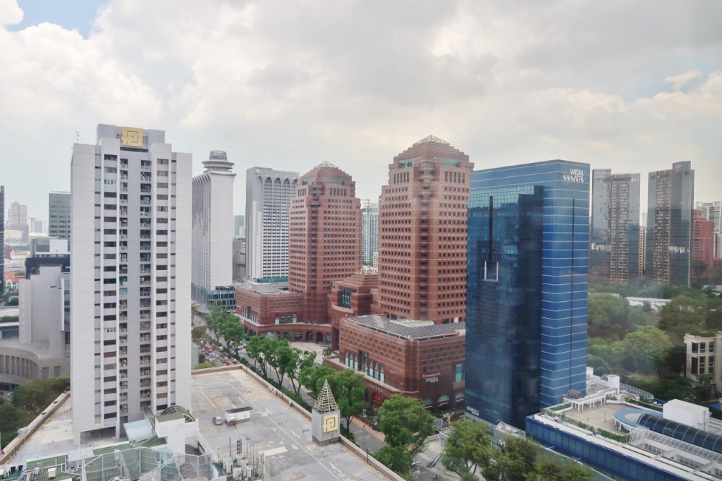 The view of Wisma Atria and Takashimaya from Executive Club (Larger Guest Room) at Marriott Tang Plaza Hotel