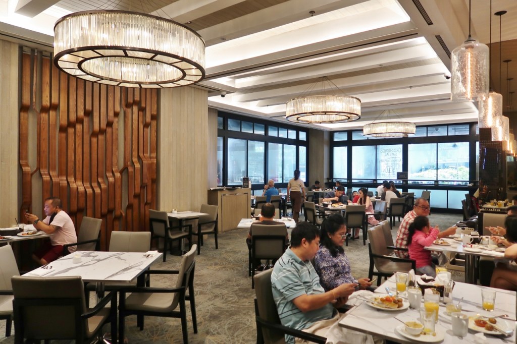 Seating area at Marriott Cafe at Marriott Tang Plaza Hotel