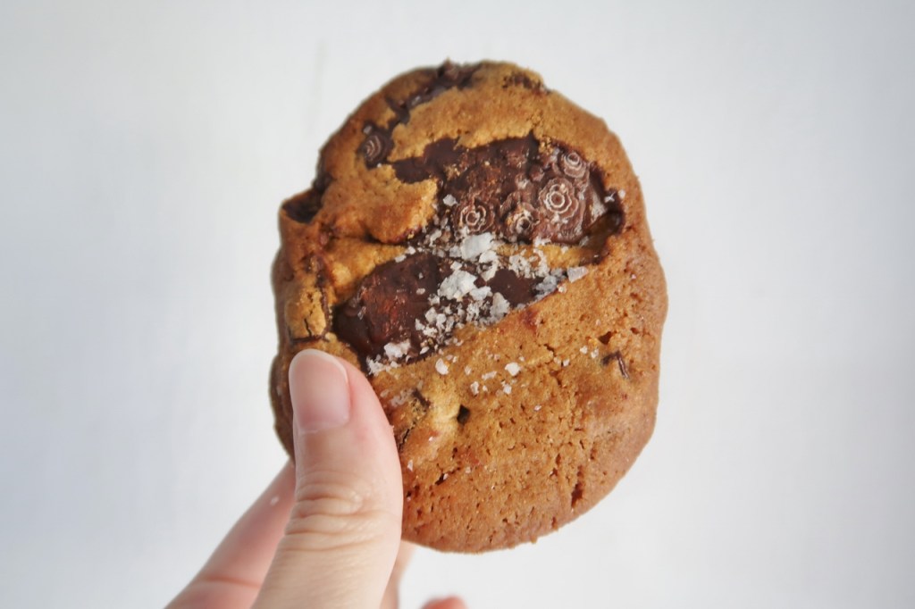 Fleur de sel salted molten lava chocolate cookie from Bob The Baker Boy
