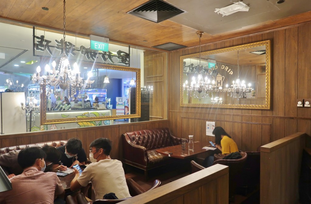 Seating area at Hoshino Coffee cafe-restaurant