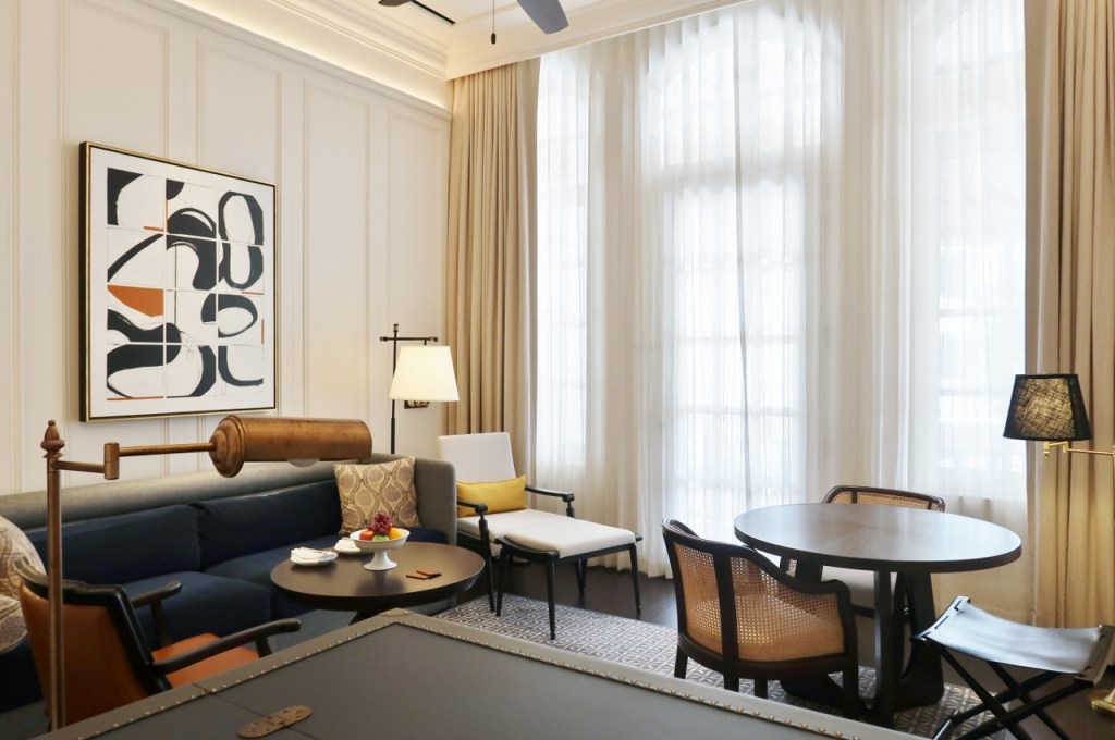 Parlour in State Room Suite at Raffles Hotel