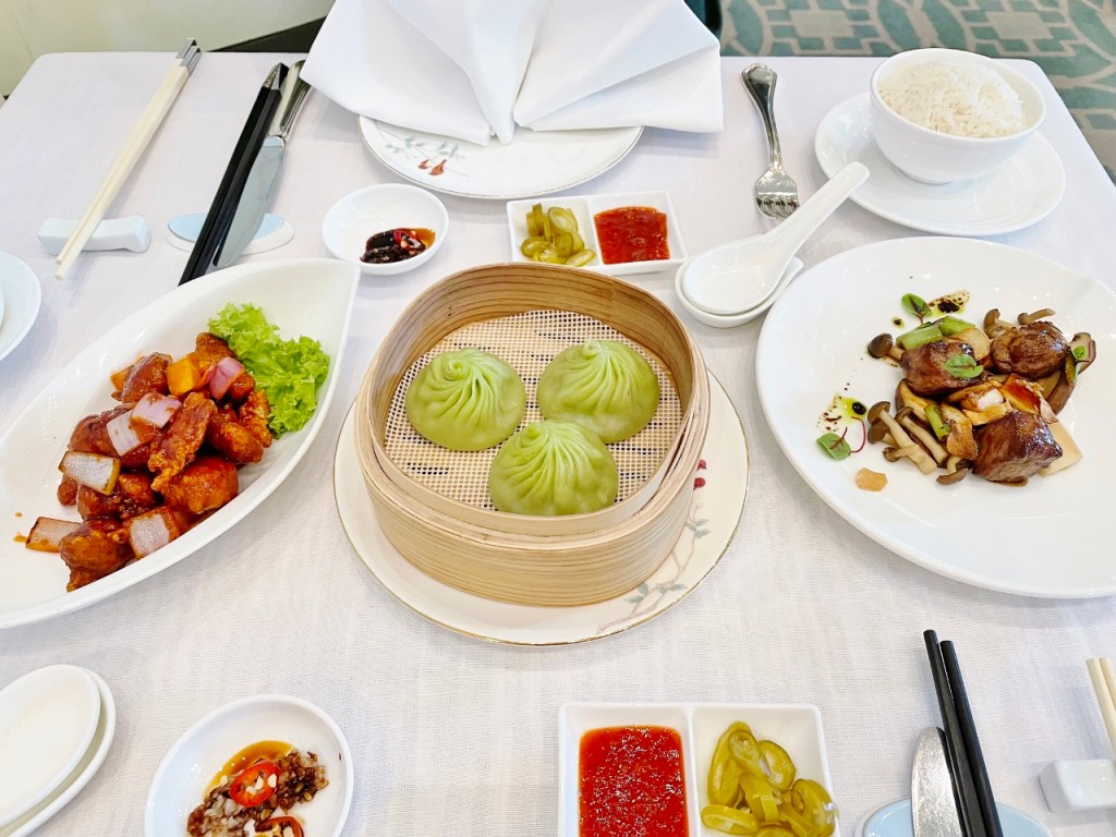 Lunch dishes from Jade restaurant at The Fullerton Bay Hotel