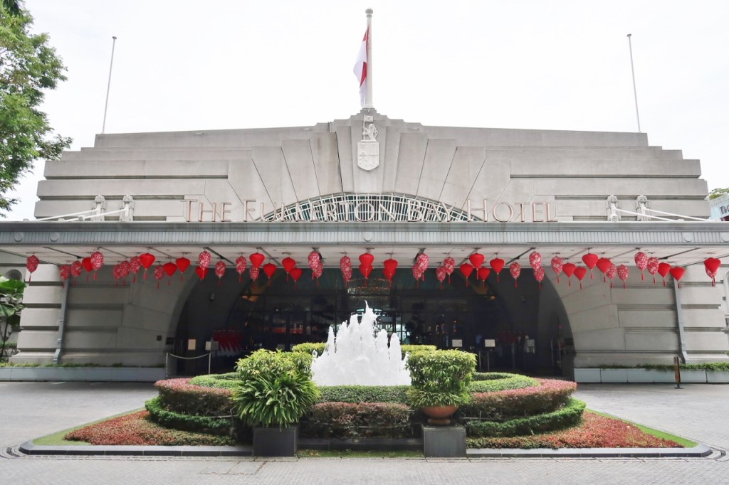 The Clifford Pier entrance to The Fullerton Bay Hotel