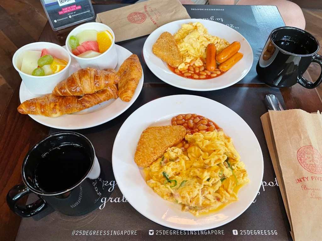 Breakfast sets from 25 Degrees Burger Bar at Hotel G