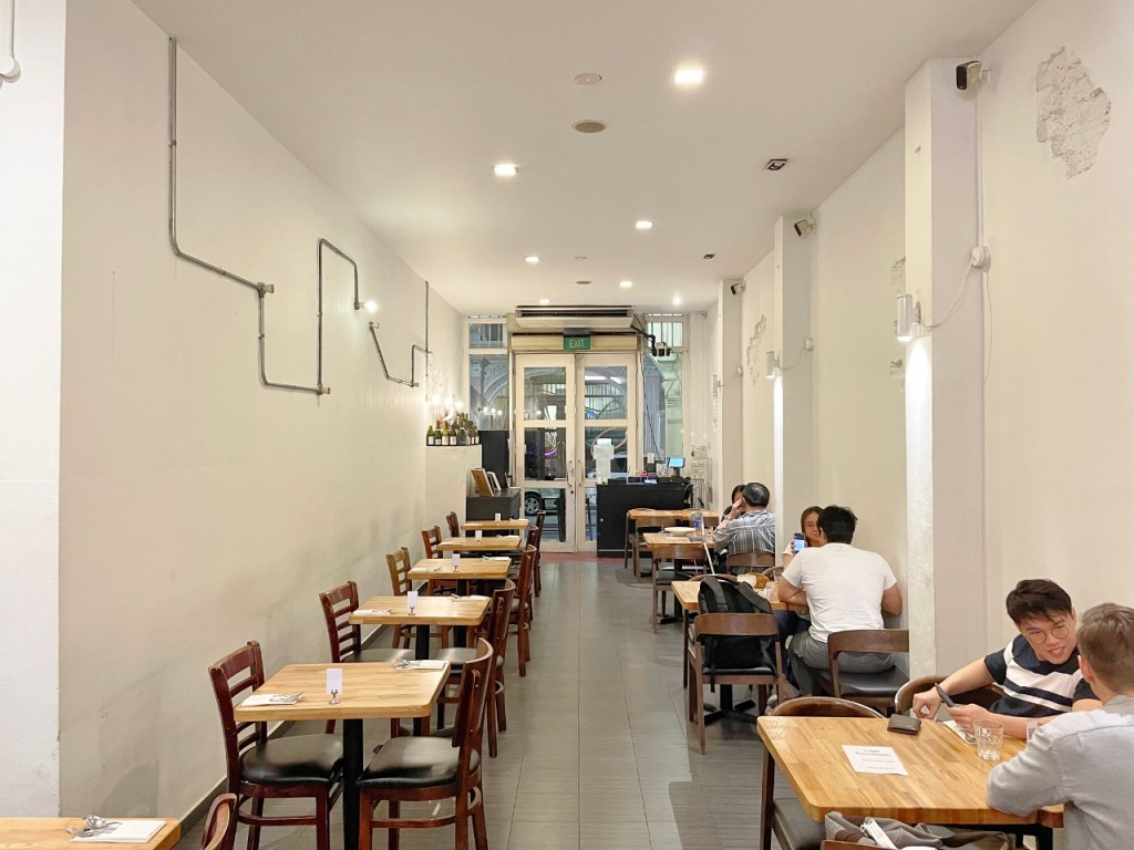 Seating area at Saveur restaurant