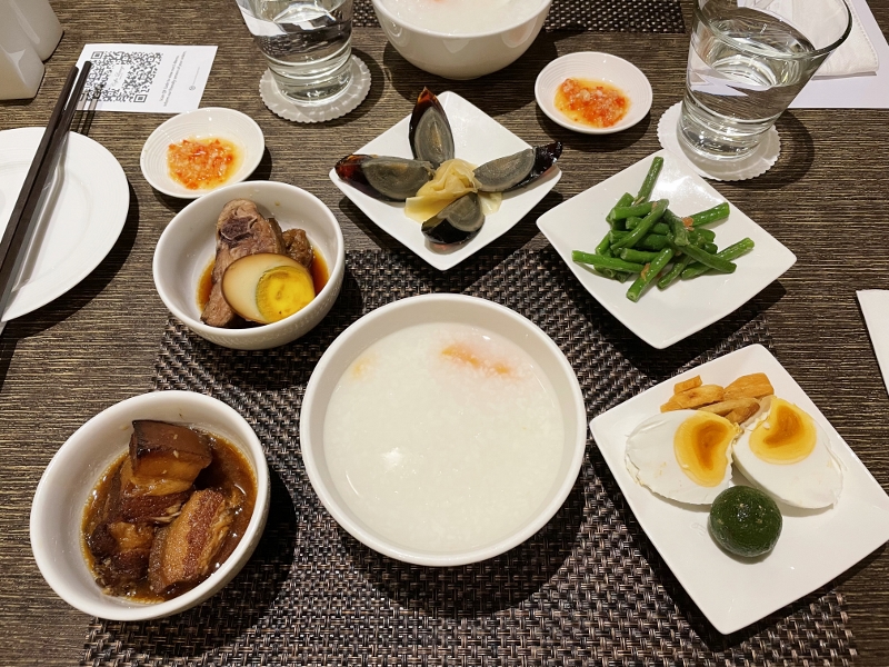 Taiwan porridge buffet dishes from Coffee Lounge Restaurant at Goodwood Park Hotel