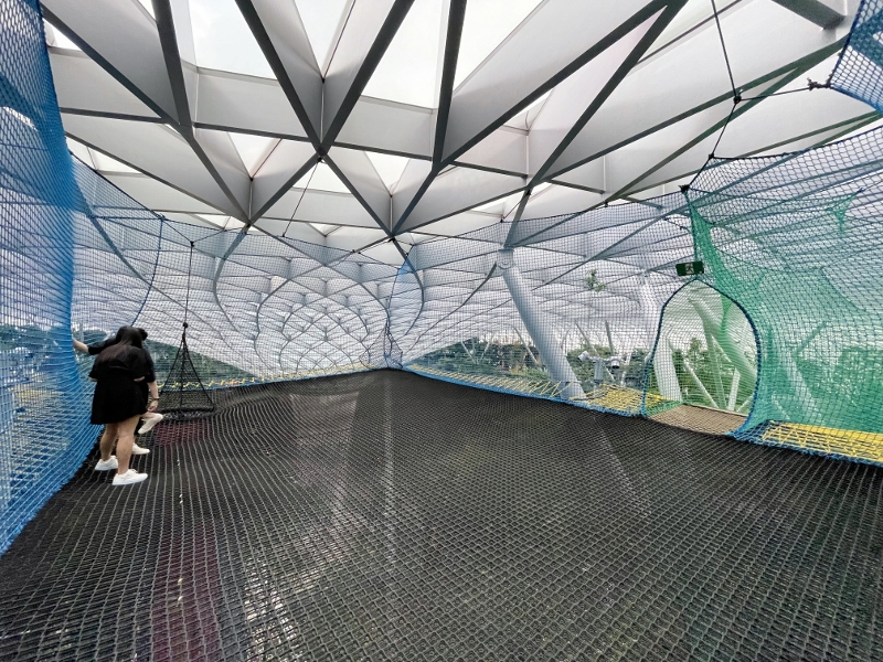 Manulife Bouncing Net attraction in Canopy Park at Jewel Changi Airport