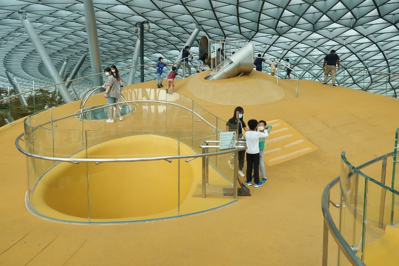 Discovery Slides attraction in Canopy Park at Jewel Changi Airport