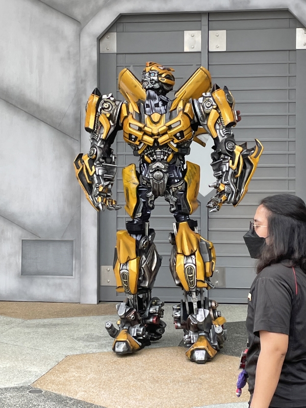 Bumblebee character from Transformers at Universal Studios Singapore