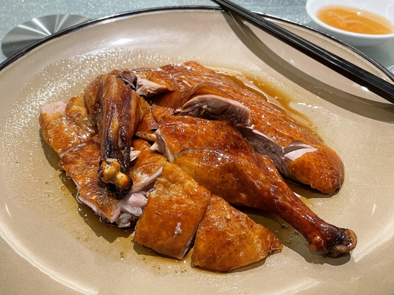 Traditional roasted duck from Jia He Chinese Restaurant at One Farrer Hotel