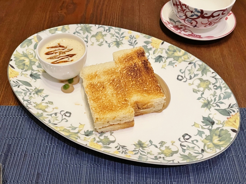 Foie gras kaya toast from 15 Stamford by Alvin Leung restaurant at The Capitol Kempinski Hotel