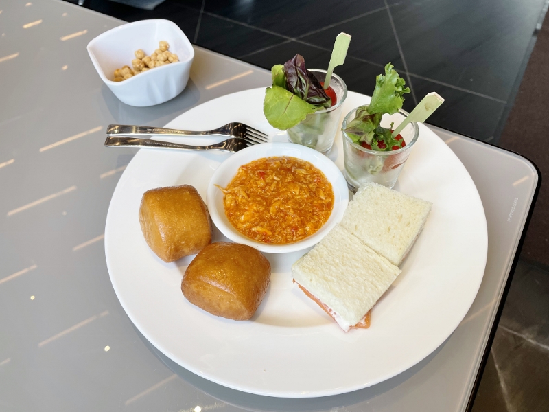 Evening canapes from the Club Lounge at Oasia Hotel Downtown