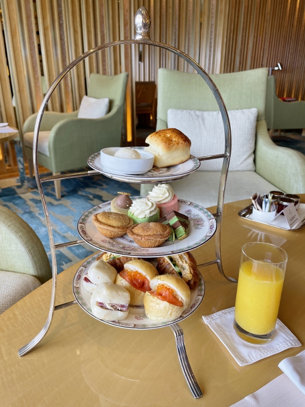 Afternoon tea items at The Ritz-Carlton Millenia Hotel Club Lounge