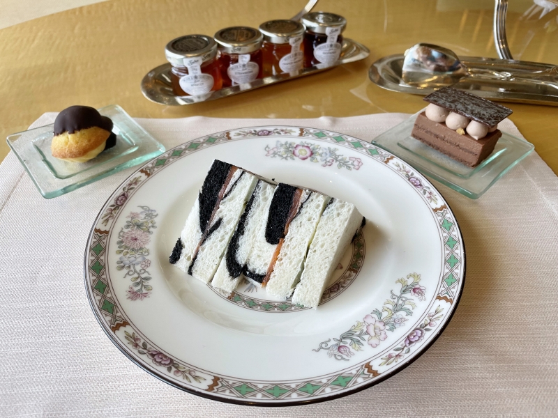 Afternoon tea items at The Ritz-Carlton Millenia Hotel Club Lounge