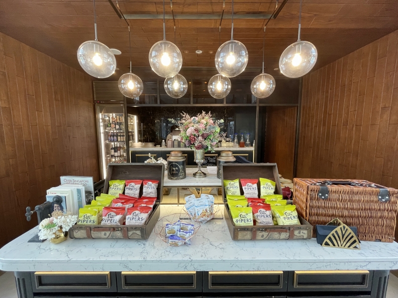 Snacks and drinks from The Living Room at The Barracks Hotel