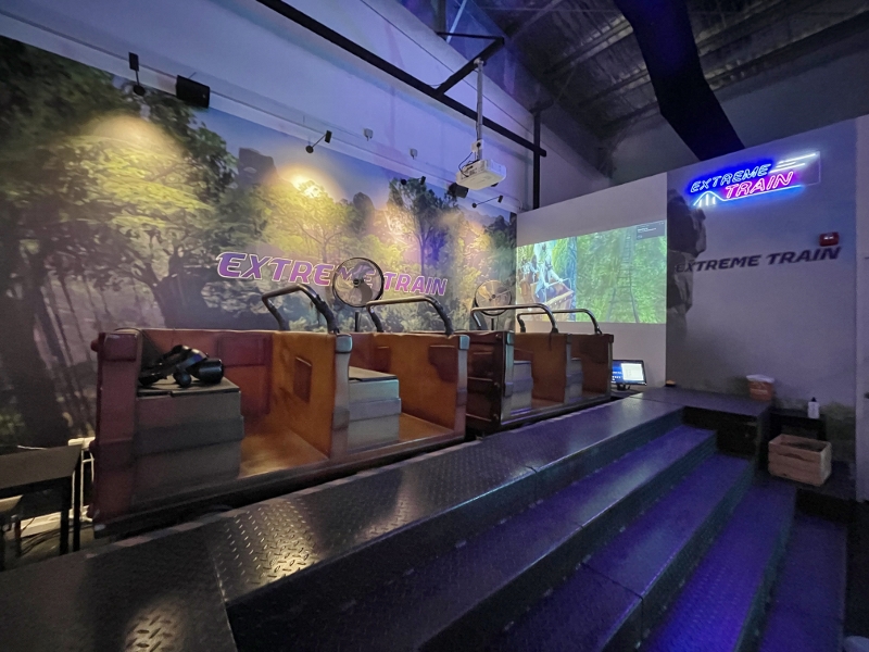 Extreme Train VR ride at HeadRock VR theme park