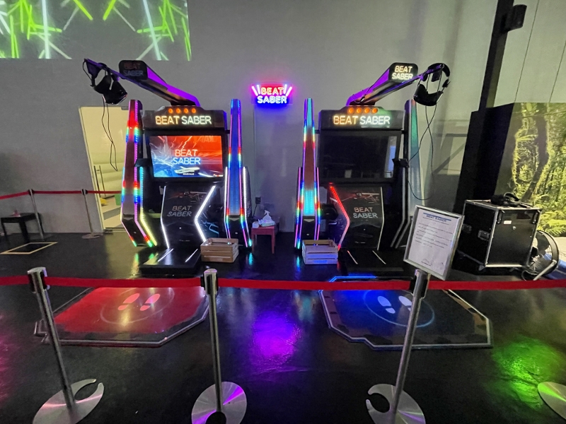 Beat Saber VR game at HeadRock VR theme park