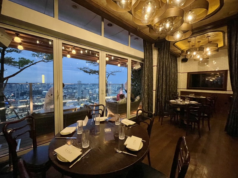 Seating area at LAVO Italian Restaurant & Rooftop Bar