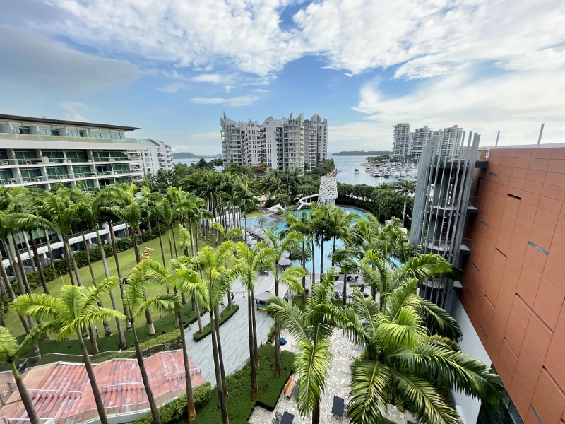 The view from Fabulous Room on level 6 at W Hotel Sentosa Cove