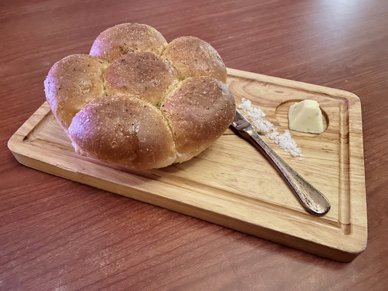 Focaccia bread starter from SKIRT restaurant at W Hotel Sentosa Cove