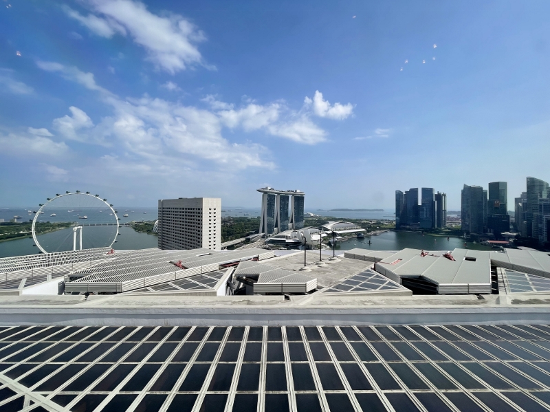 The view from the Pacific Club Lounge at Pan Pacific Hotel