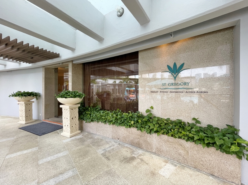Entrance of St. Gregory Spa at Pan Pacific Hotel