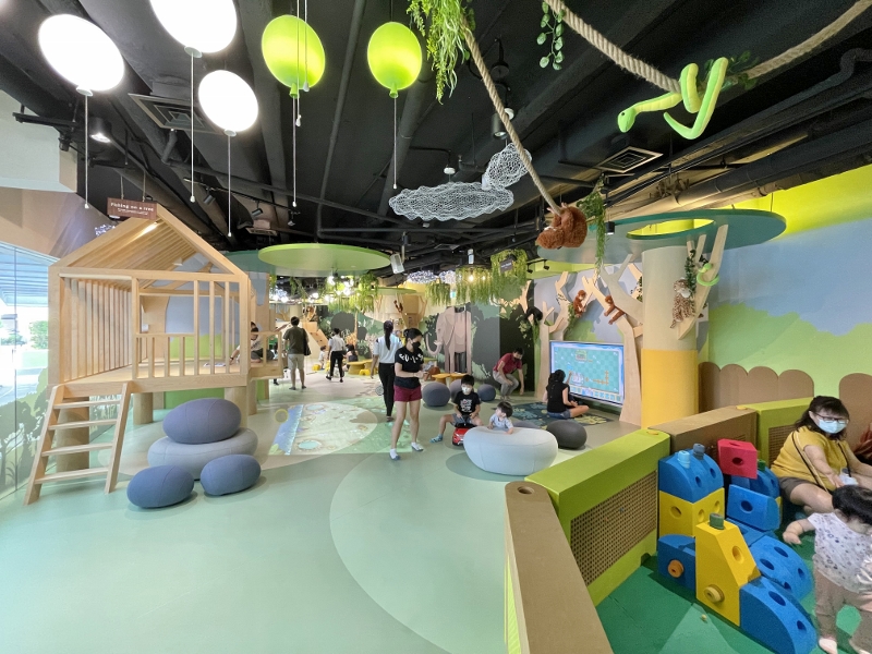 Urban Jungle Village indoor play area for kids at Pan Pacific Hotel