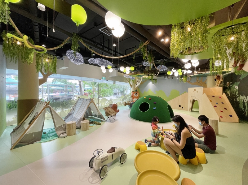 Urban Jungle Village indoor play area for kids at Pan Pacific Hotel