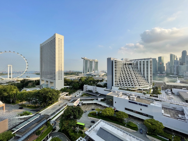 The view from Deluxe Balcony Room in Pan Pacific Hotel