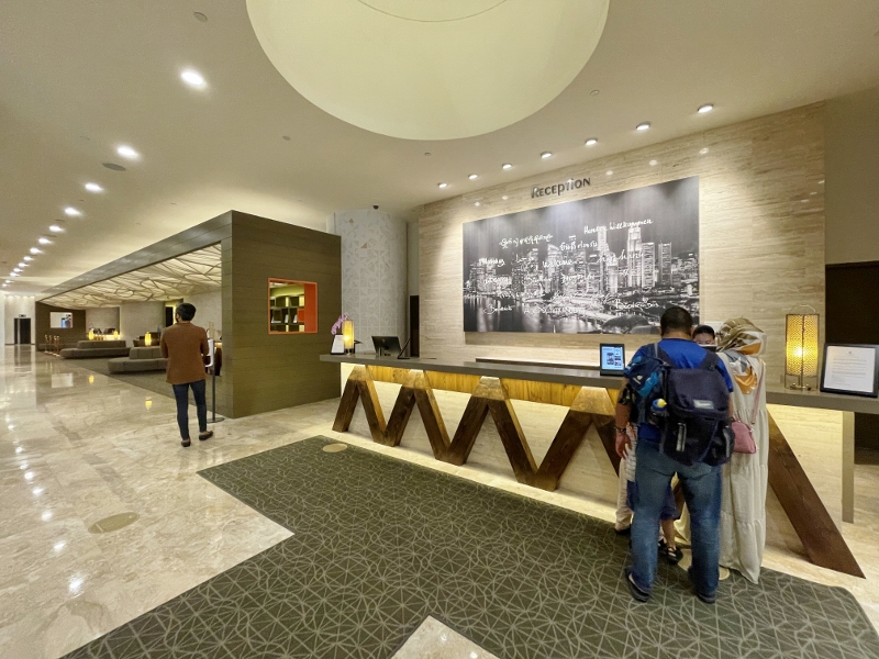 Pan Pacific Hotel reception counter