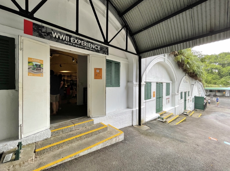 Entrance to WWII Experience Casemates building at Fort Siloso